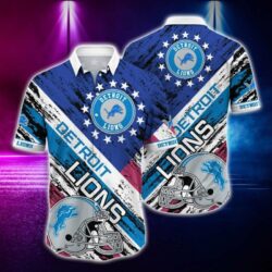 NFL Hawaiian Shirt Detroit Lions Tshirt rugby helmet