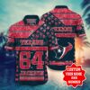NFL Hawaiian Shirt Houston Texans Shorts star 3D Custom Name Number