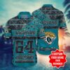 NFL Hawaiian Shirt Jacksonville Jaguars Shorts star 3D Custom Name Number