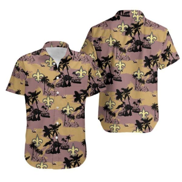 NFL Hawaiian Shirt New Orleans Saints Coconut Tree For Fans