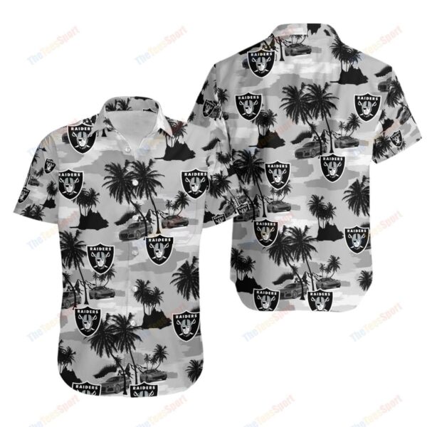 NFL Hawaiian Shirt Oakland Raiders Coconut Tree 3D