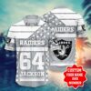 NFL Hawaiian Shirt Oakland Raiders Shorts star 3D Custom Name Number