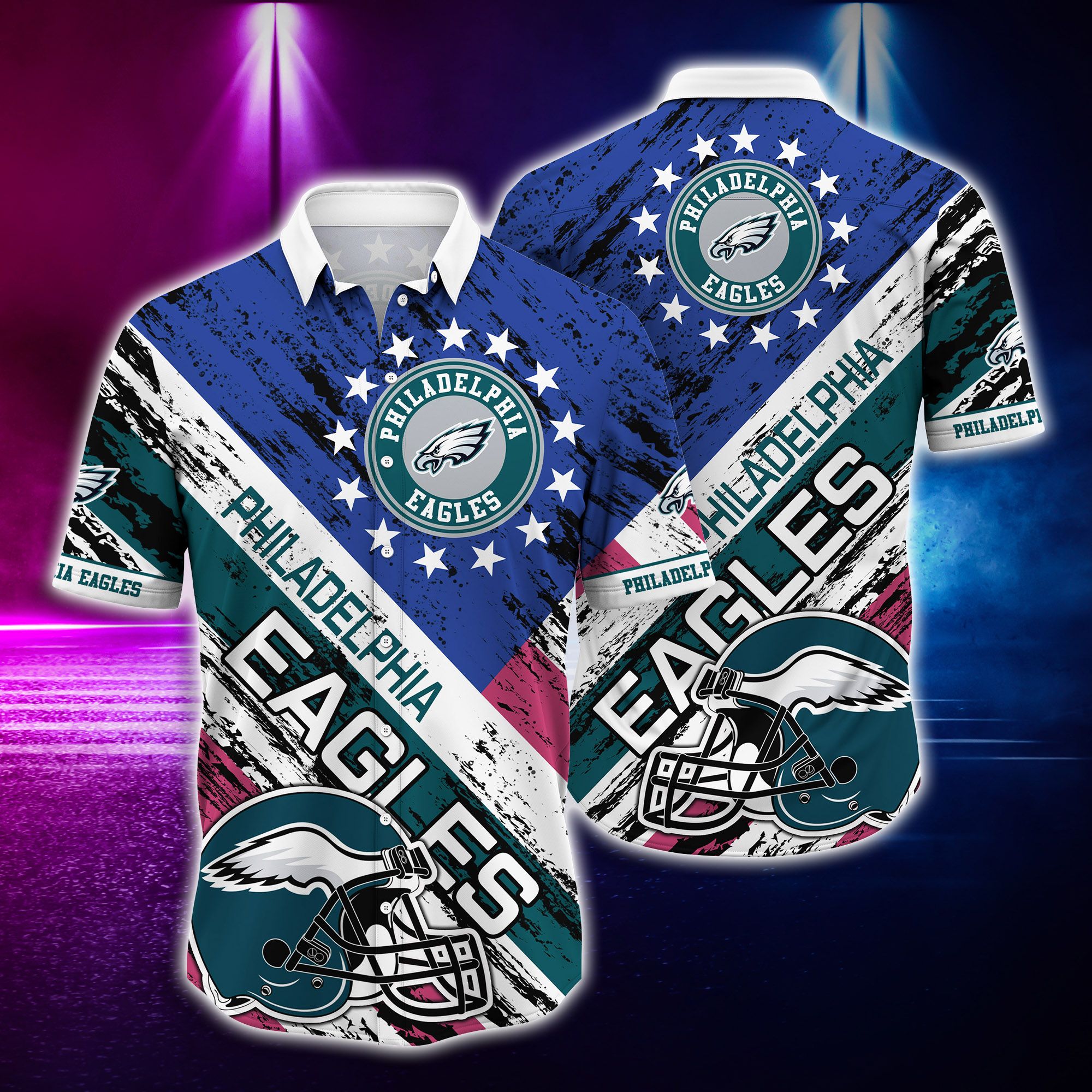 Fly High with the Best Gift: 10 Philadelphia Eagles Hawaiian Shirts NFL Hawaiian Shirt Philadelphia Eagles Tshirt Rugby Helmet