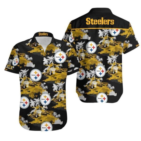 NFL Hawaiian Shirt Pittsburgh Steelers 3D Aloha