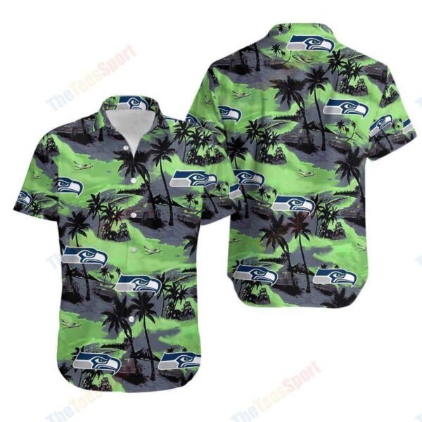 NFL Hawaiian Shirt Seattle Seahawks Coconut Tree 3D