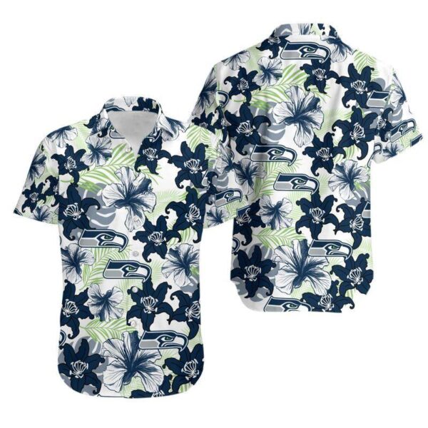 NFL Hawaiian Shirt Seattle Seahawks Flower For Fans
