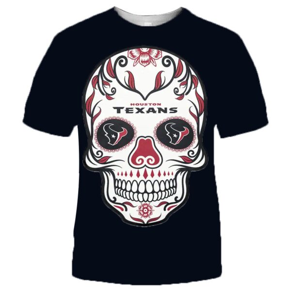 NFL Houston Texans T shirt cool skull for fans