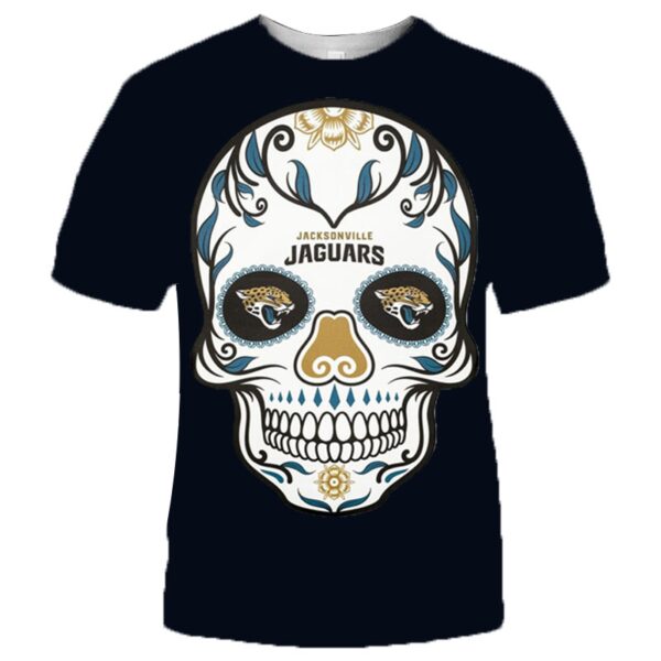 NFL Jacksonville Jaguars T shirt cool skull for fans