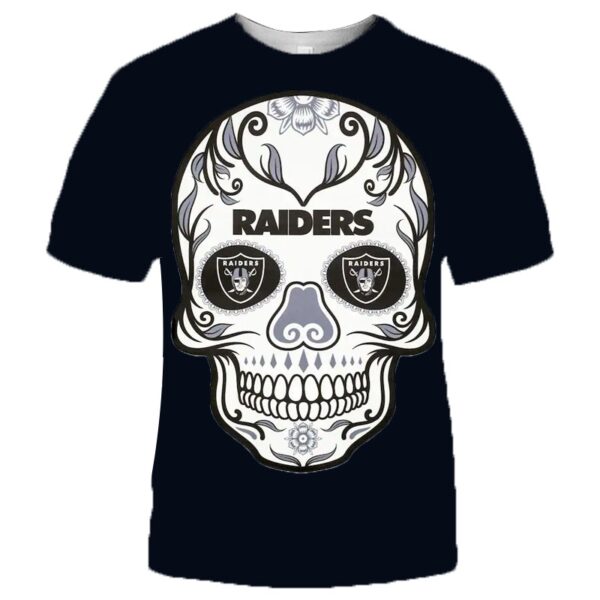 NFL Las Vegas Raiders T shirt cool skull for fans