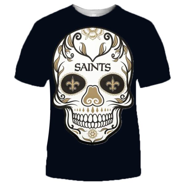 NFL New Orleans Saints T shirt cool skull for fans