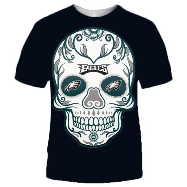 NFL Philadelphia Eagles T shirt cool skull for fans