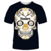 NFL Pittsburgh Steelers T-shirt cool skull for fans NFL Pittsburgh Steelers T shirt cool skull for fans