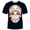 NFL Redskins T shirt cool skull for fans