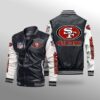 NFL San Francisco 49ers Leather basketball Jacket custom fan
