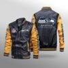 NFL Seattle Seahawks Leather basketball Jacket custom fan