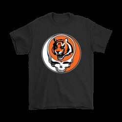 NFL Team Cincinnati Bengals x Grateful Dead Logo Band T-Shirt For Fans