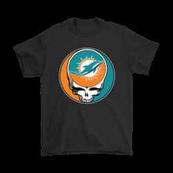 NFL Team Miami Dolphins x Grateful Dead Logo Band T-shirt For Fans