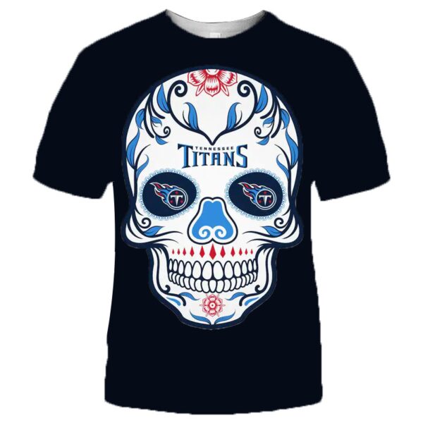 NFL Tennessee Titans T shirt cool skull for fans