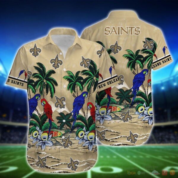 New Orleans Saints Parrot Island NFL Hawaiian 3D Shirt