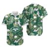 New York Jets Coconut Leaves And Skulls Hawaiian Shirt For Fans New York Jets Coconut Leaves And Skulls Hawaiian Shirt For Fans
