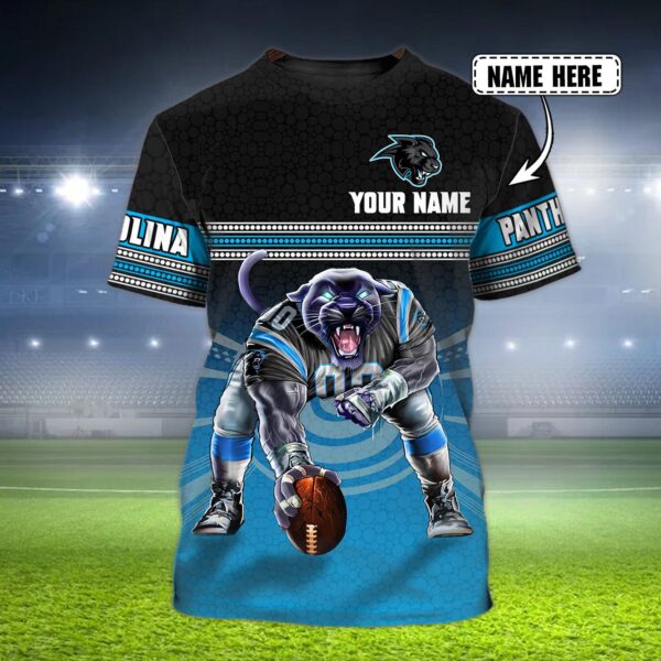 Nfl Carolina Panther football 3D T shirt custom name for fans