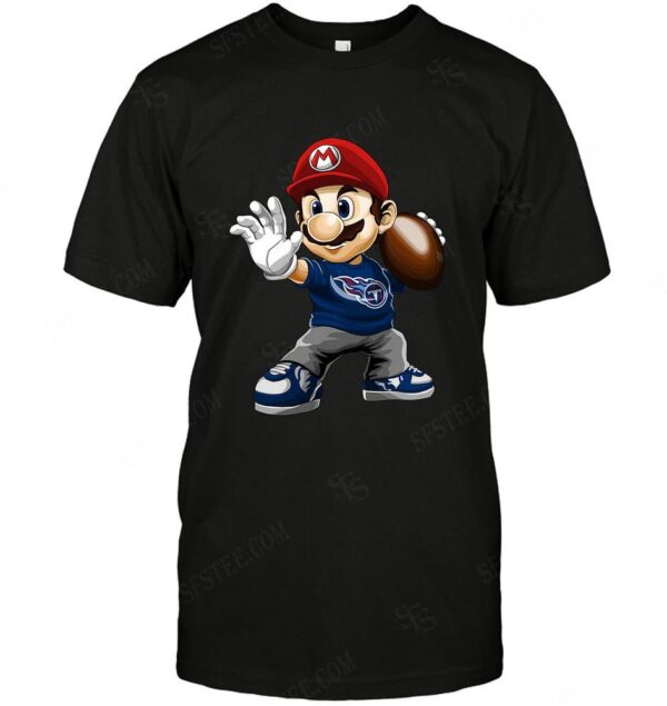 Nfl Tennessee Titans Mario Nintendo T shirt For Fans