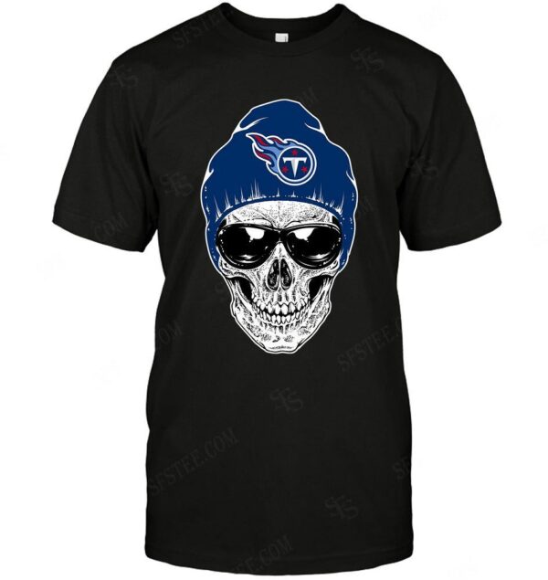 Nfl Tennessee Titans Skull Rock With Beanie T shirt For Fans