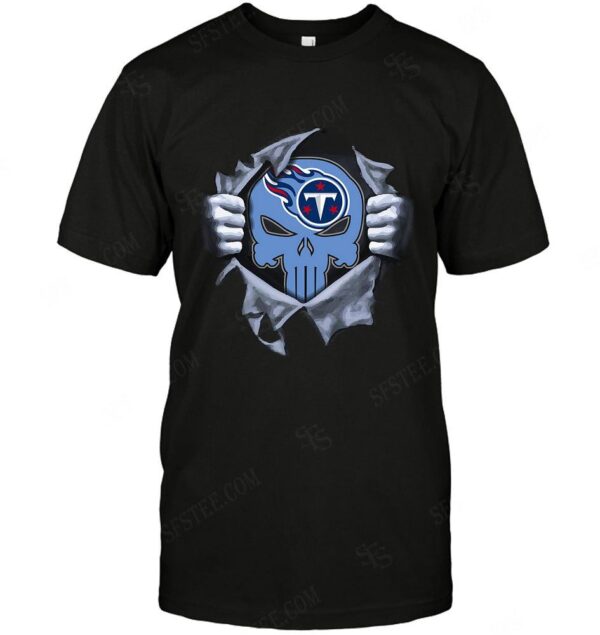 Nfl Tennessee Titans T shirt Punisher Logo
