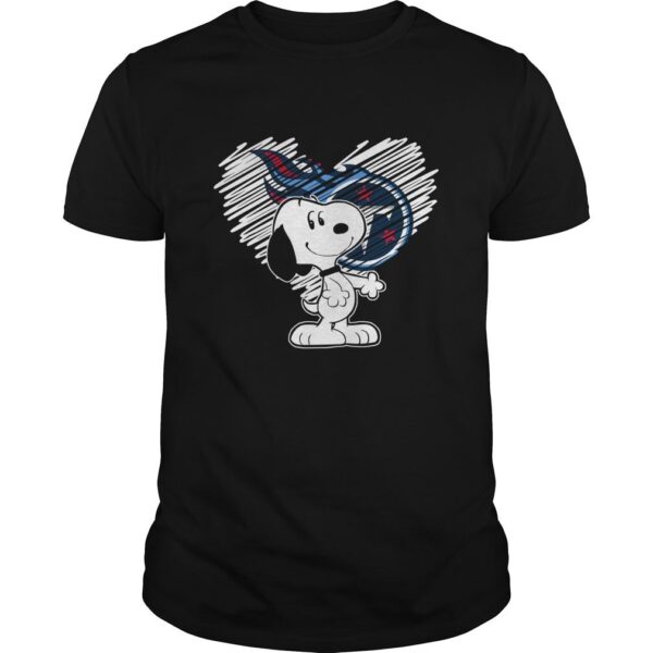 Nfl Tennessee Titans T shirt Snoopy In My Heart Football