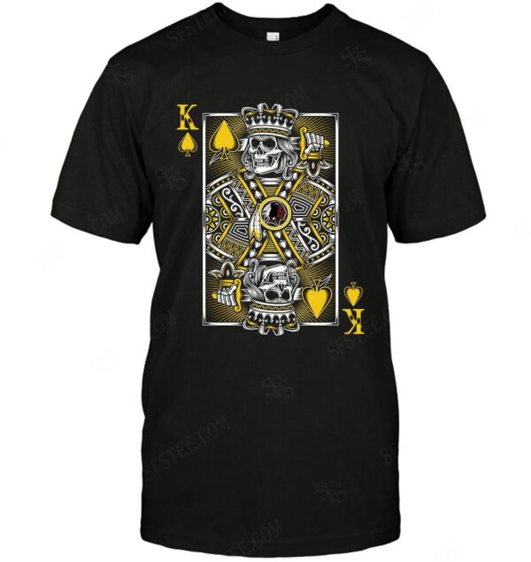 Nfl Washington Redskins King Card Poker T shirt For Fans