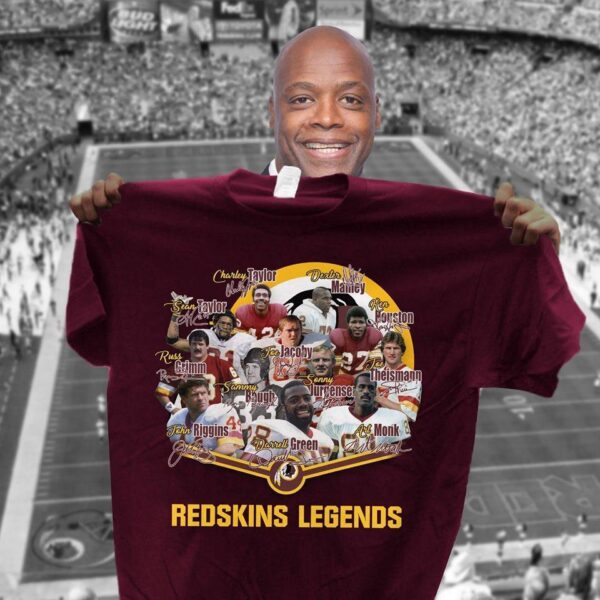 Nfl Washington Redskins Legends Members Signed T shirt For Fans