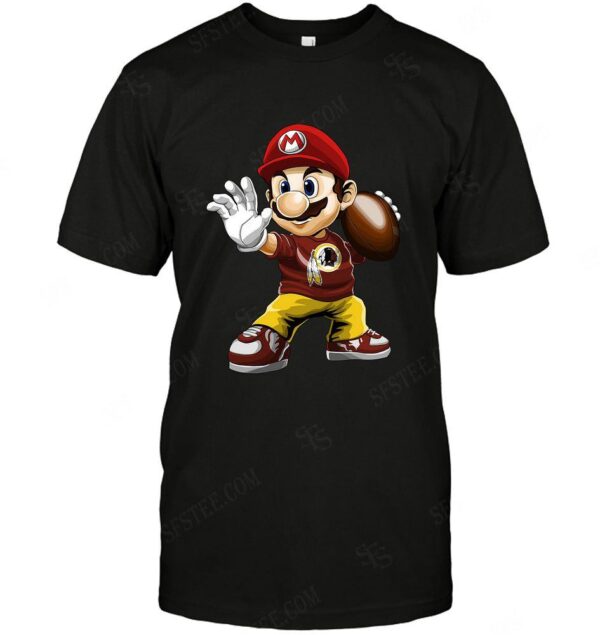 Nfl Washington Redskins T shirt Mario hero 01
