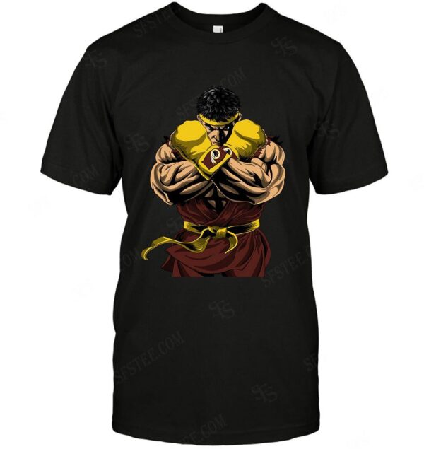 Nfl Washington Redskins T shirt Ryu Nintendo 01