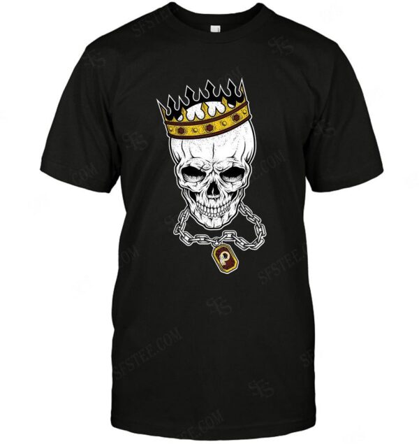 Nfl Washington Redskins T shirt Skull 03