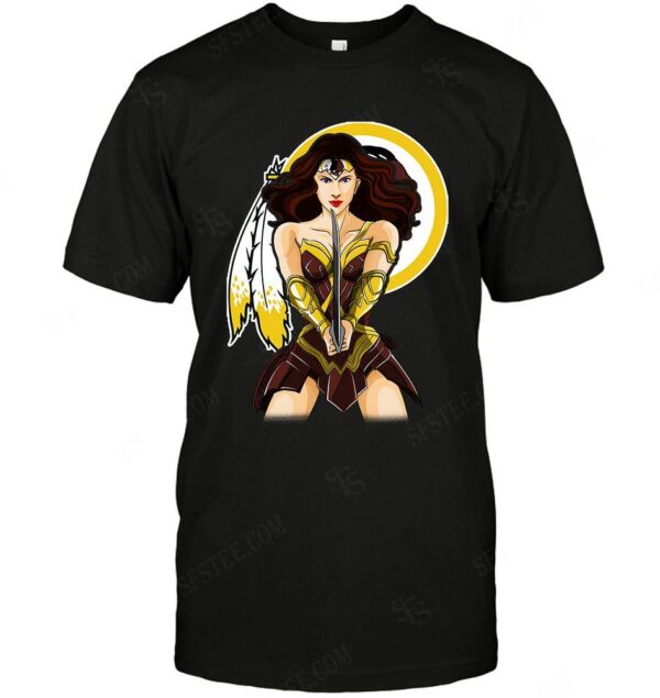 Nfl Washington Redskins T shirt Wonderwoman Dc comic For Fans
