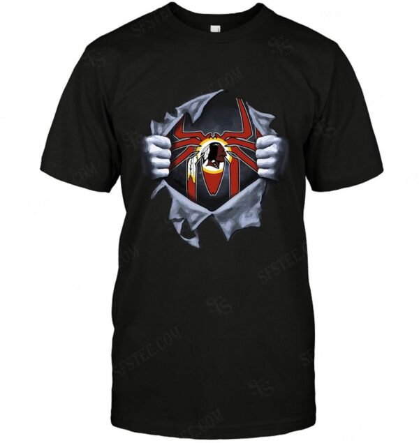 Nfl Washington Redskins T shirt form Spiderman 02