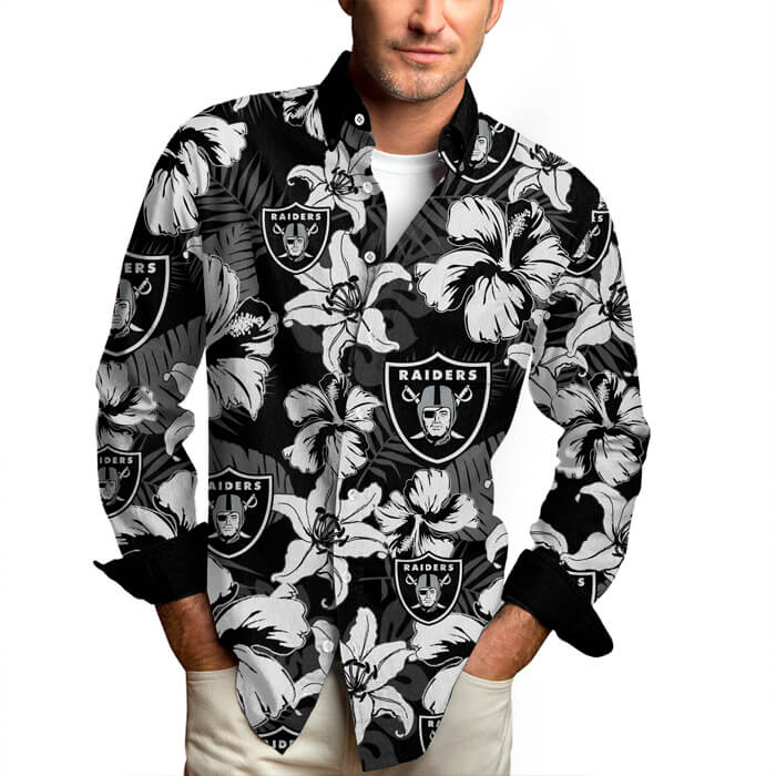 Raiders Hawaiian Shirt, Raiders Shirt, Button Up Shirt