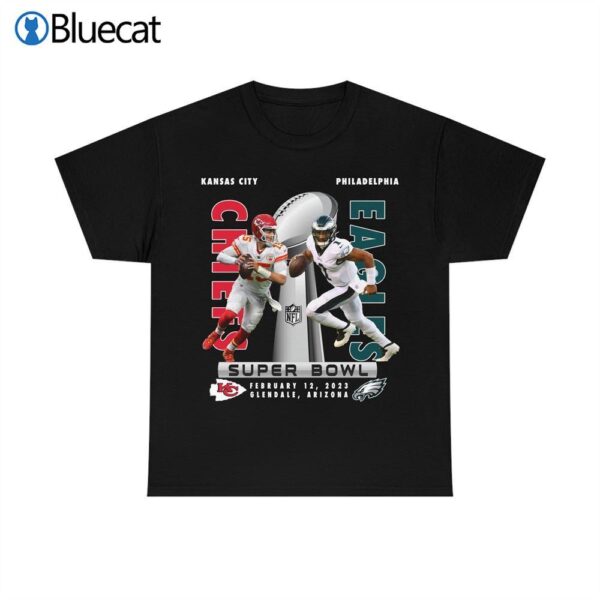 Philadelphia Eagles Vs Kansas City Chiefs 2023 LVII Super Bowl shirt custom for fan 01