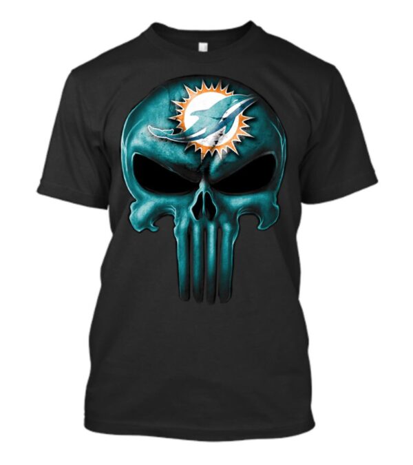 Skull V3 Miami Dolphins T Shirt