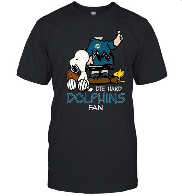 The Die Hard Miami Dolphins Fans Charlie Snoopy NFL T shirt For Fans