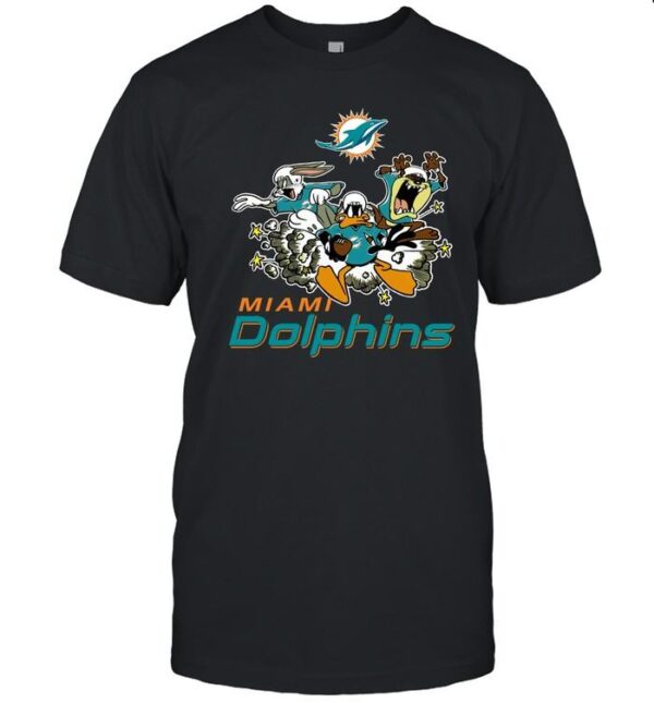The Looney Tunes Football Team Miami Dolphins NFL T shirt For Fans