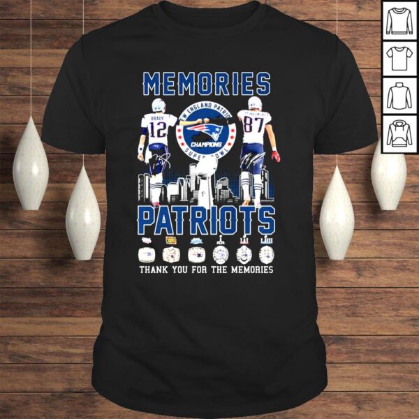 Tom Brady And Rob Gronkowski Memories Of New England Patriot Signatures Thank You For The Memories TShirt