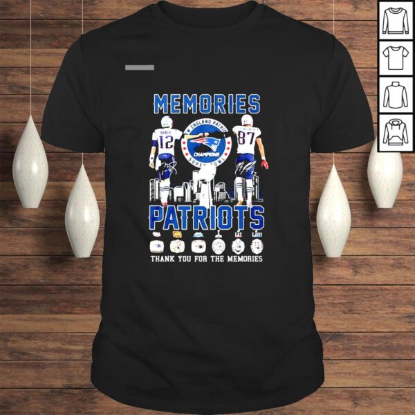 Tom Brady Rob Gronkowski memories Patriots thank you for the memories shirt