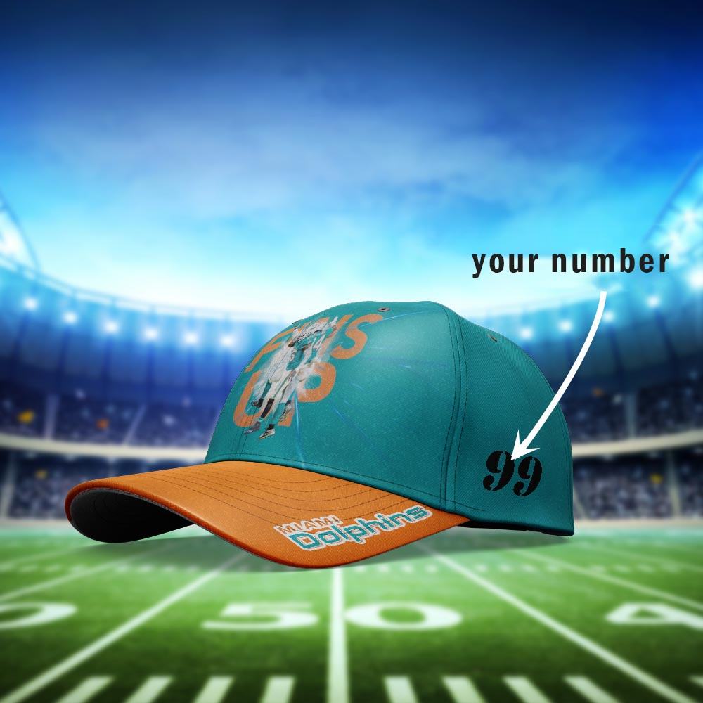 miami dolphins nfl find up 3d hat custom name for fan