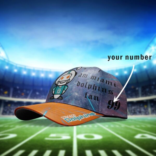miami dolphins nfl interstellar dolphins fan 3d hat custom number for fan