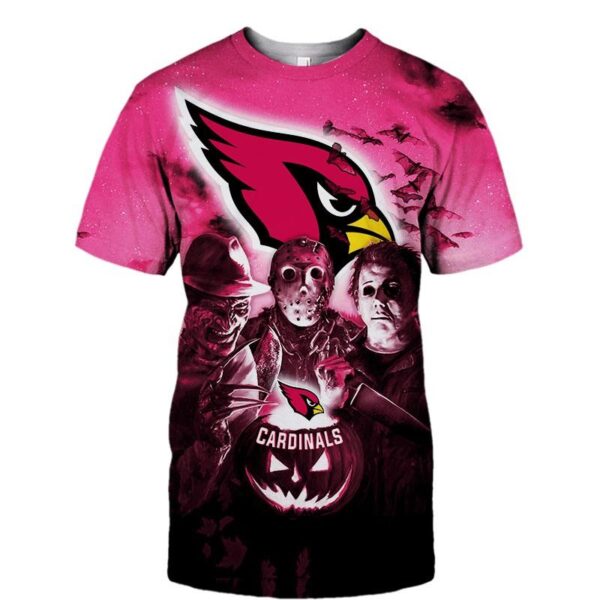 nfl Arizona Cardinals Halloween Horror Night football 3d T shirt custom fan