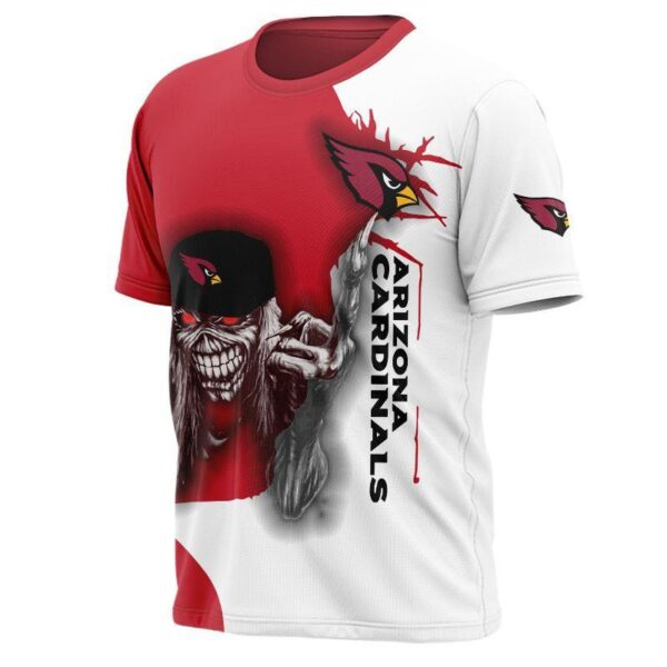 nfl Arizona Cardinals Iron Maiden football 3d T shirt custom fan