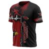 nfl Arizona Cardinals graphic heart ECG line football 3d T-shirt custom fan nfl Arizona Cardinals graphic heart ECG line football 3d T shirt custom fan