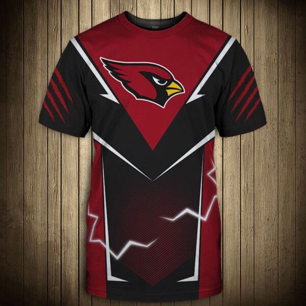 nfl Arizona Cardinals lightning graphic football 3d T shirts custom fan