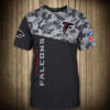 nfl Atlanta Falcons Military Short Sleeve O Neck football T-Shirt 3D custom fan nfl Atlanta Falcons Military Short Sleeve O Neck football T Shirt 3D custom fan